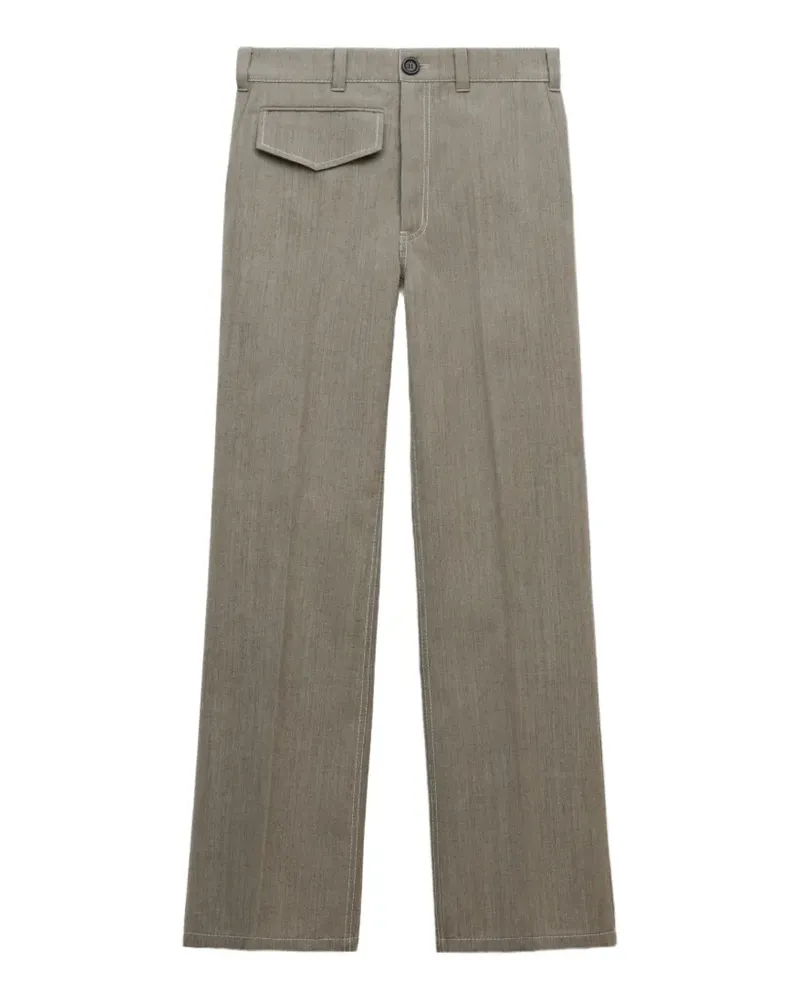 Marni gray wool pants with pocket - Grau Grau