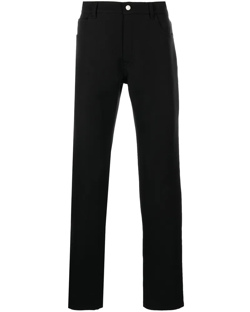 Courrèges Straight-Leg-Jeans mit hohem Bund Schwarz