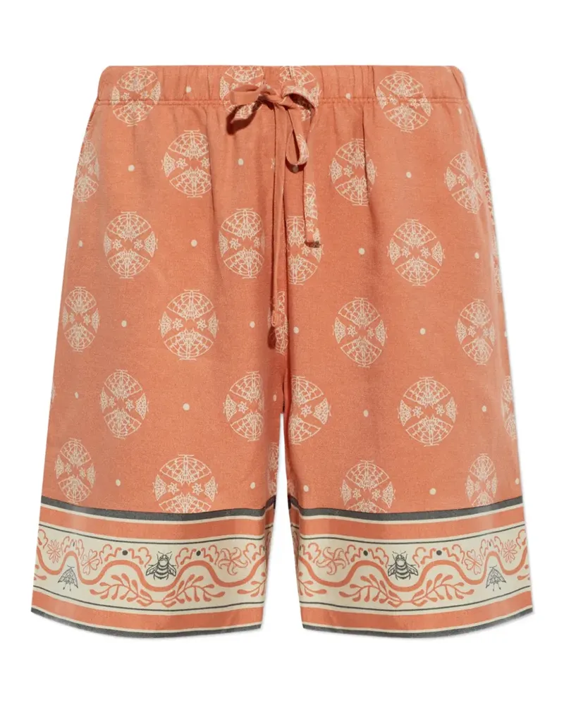 Hanro printed drawstring shorts - Orange Orange