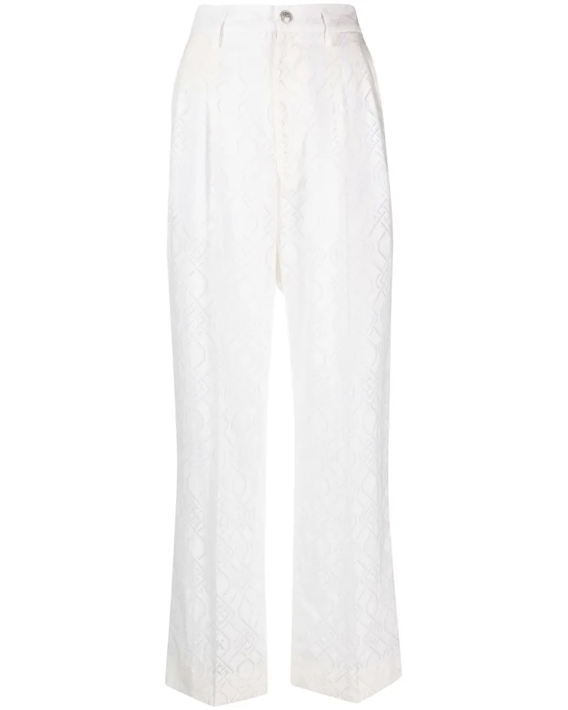 KOCHÉ Hose mit weitem Bein - Weiß Weiß