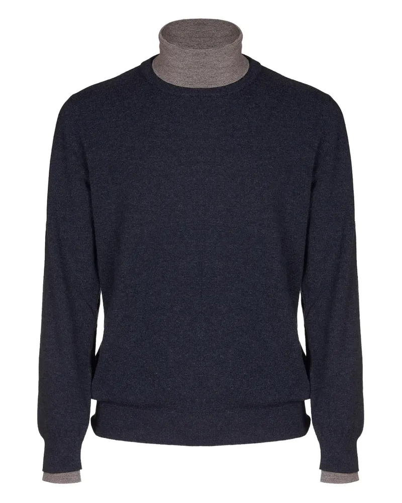 Roberto Collina Pullover mit Stehkragen - Blau Blau