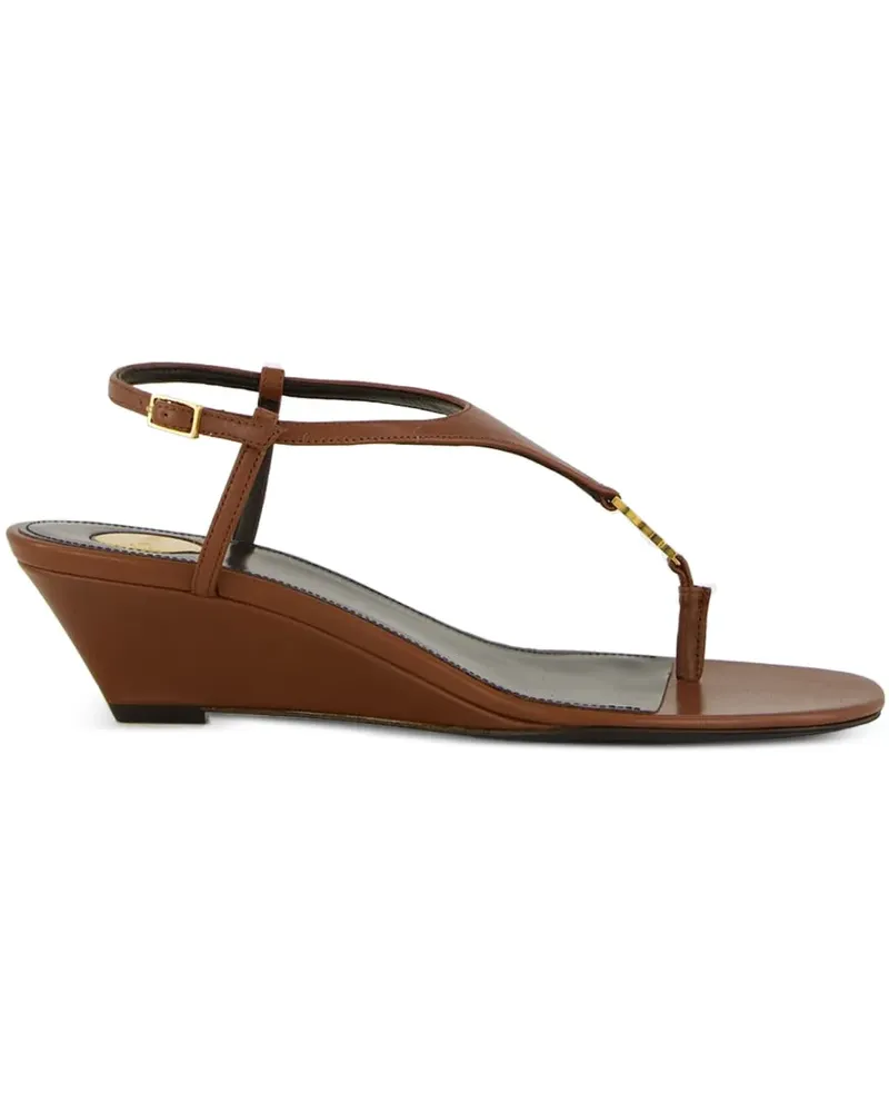 Saint Laurent Sandalen mit Cassandre-Schild 40mm - Braun Braun