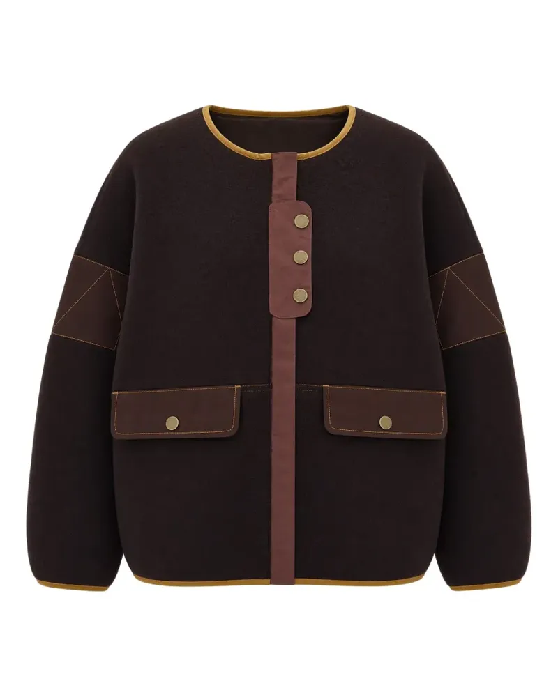 Sessùn Jacke mit Kontrasteinsätzen - Braun Braun
