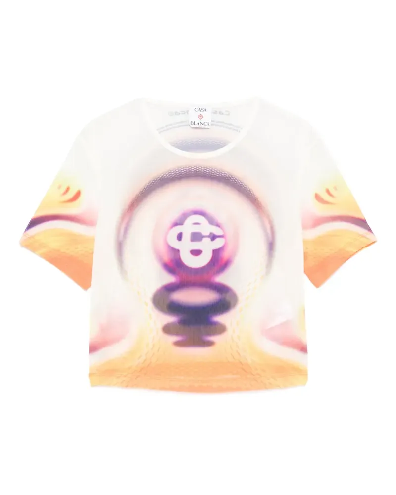 Casablanca Paris graphic-print T-shirt - Orange Orange