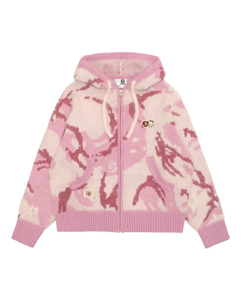 BAPE Hoodie mit Camouflagemuster - Rosa Rosa