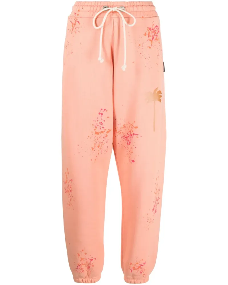 Palm Angels Jogginghose mit Farbklecks-Print - Orange Orange