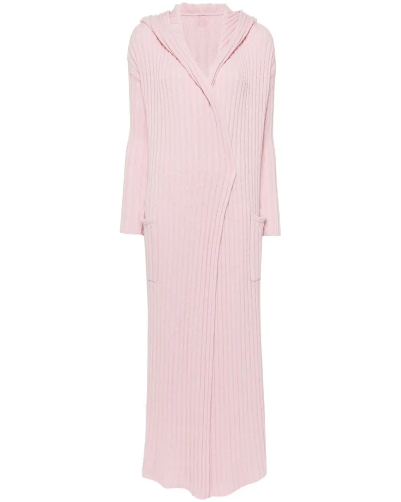 Teddy Cashmere Grob gestrickter Amalfi Kaschmircardigan - Rosa Rosa