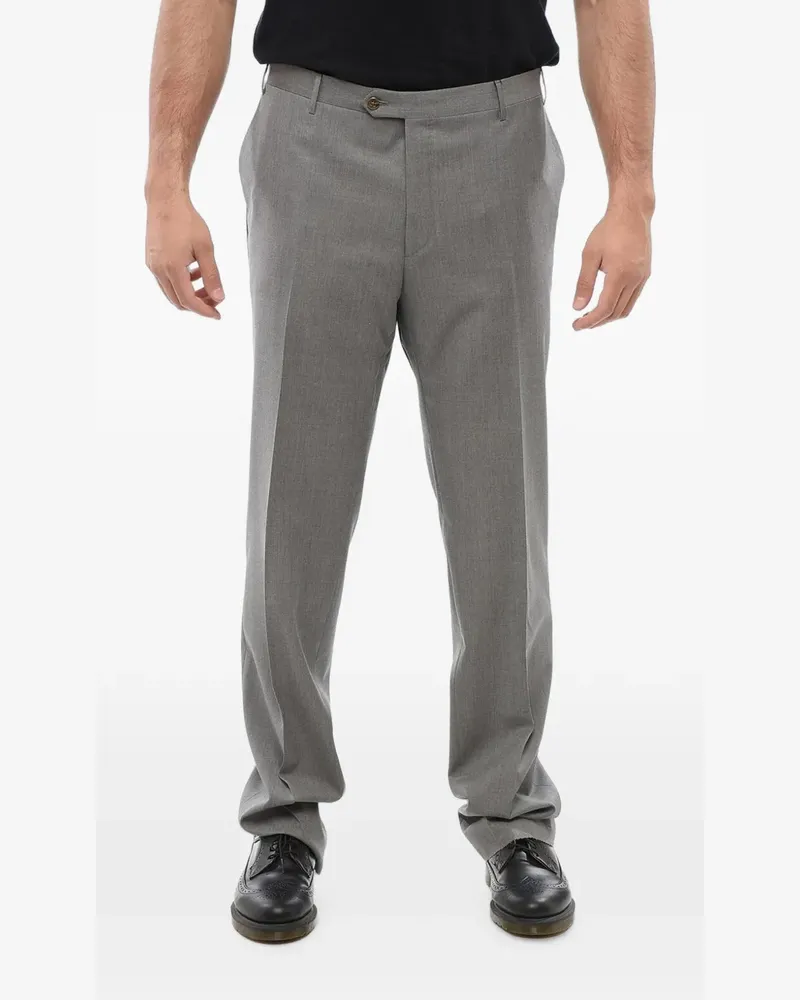 Corneliani Leader pressed-crease trousers - Grau Grau