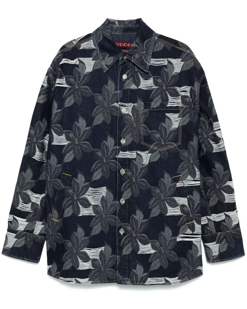 Gucci Jeanshemd aus Jacquard - Blau Blau