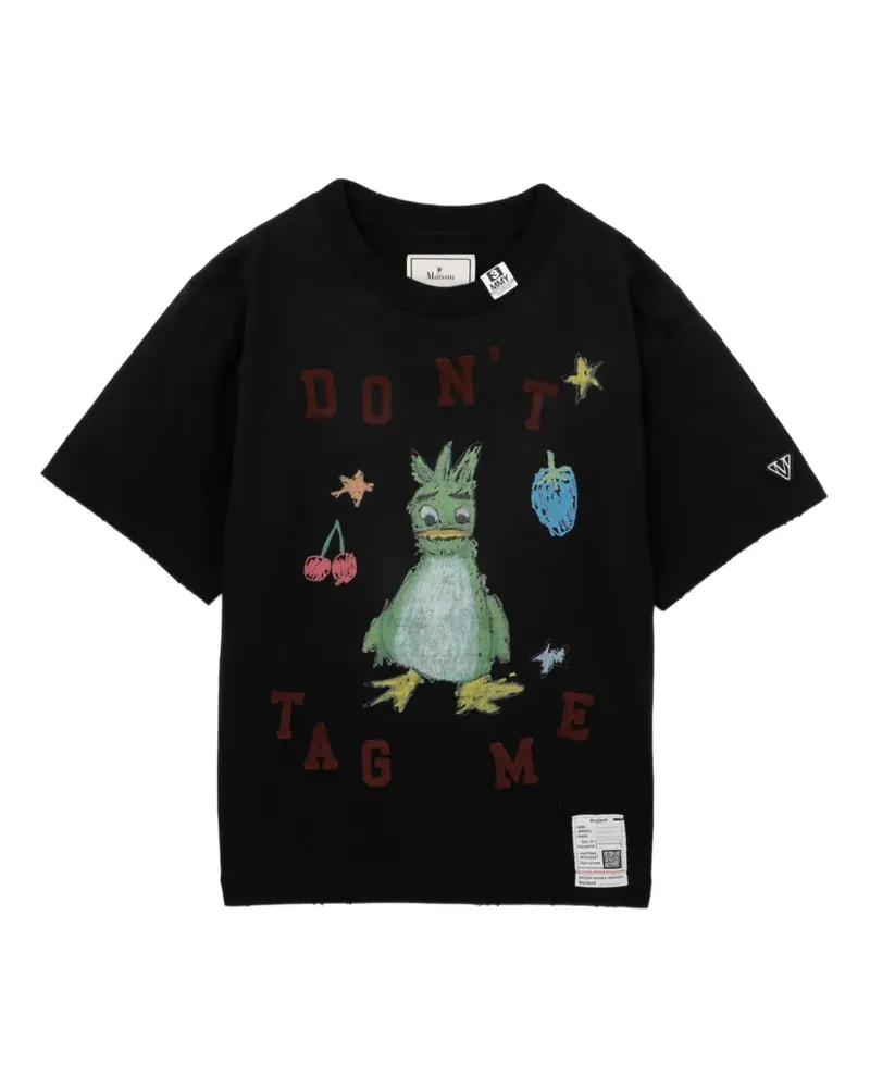 MIHARAYASUHIRO Leon T-Shirt mit Print - Schwarz Schwarz