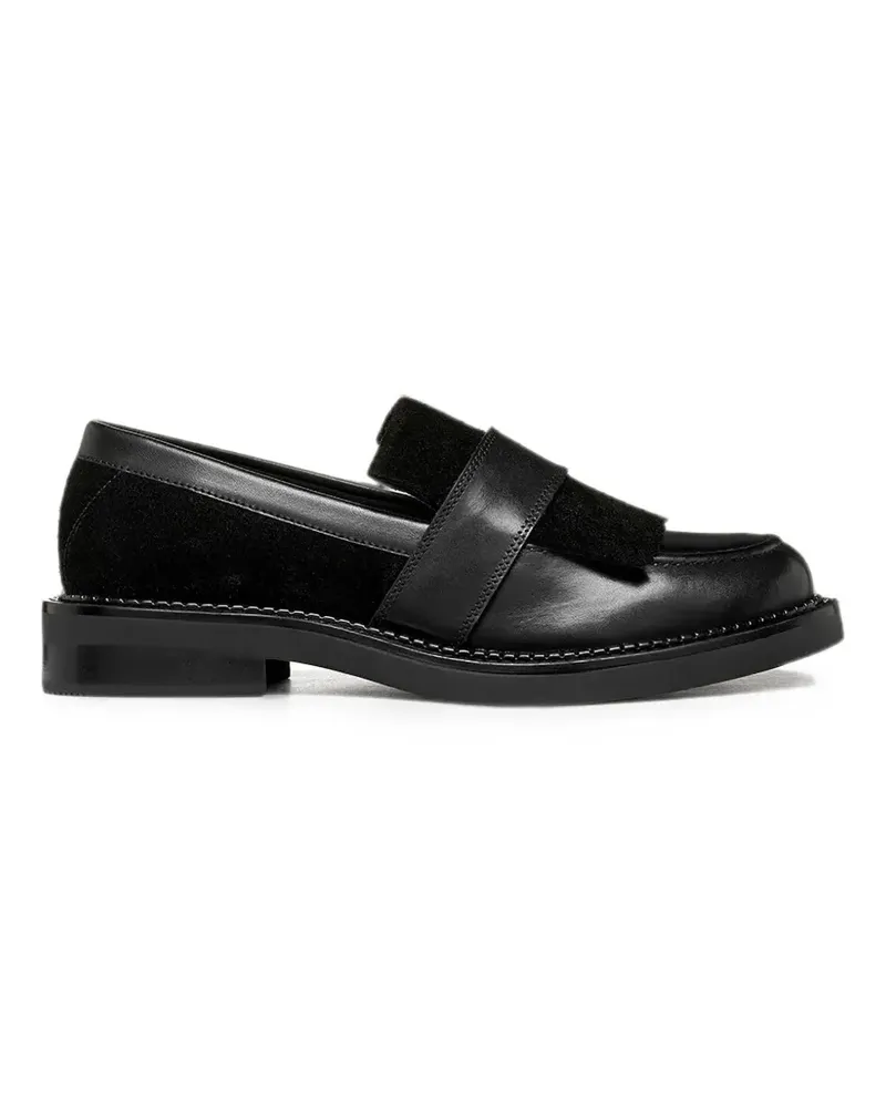 Geox fringed panelled loafers - Schwarz Schwarz