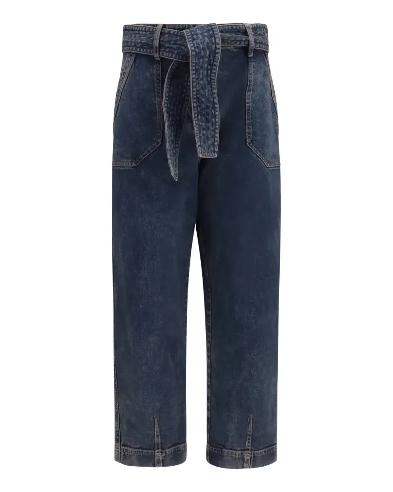 Giorgio Armani high-waisted belted jeans - Blau Blau