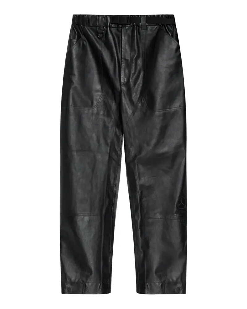 Y-3 Mercedes-AMG Petronas leather trousers - Schwarz Schwarz