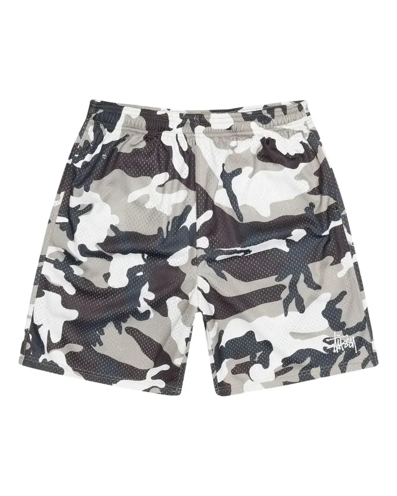 Stüssy camouflage-pattern shorts - Grau Grau