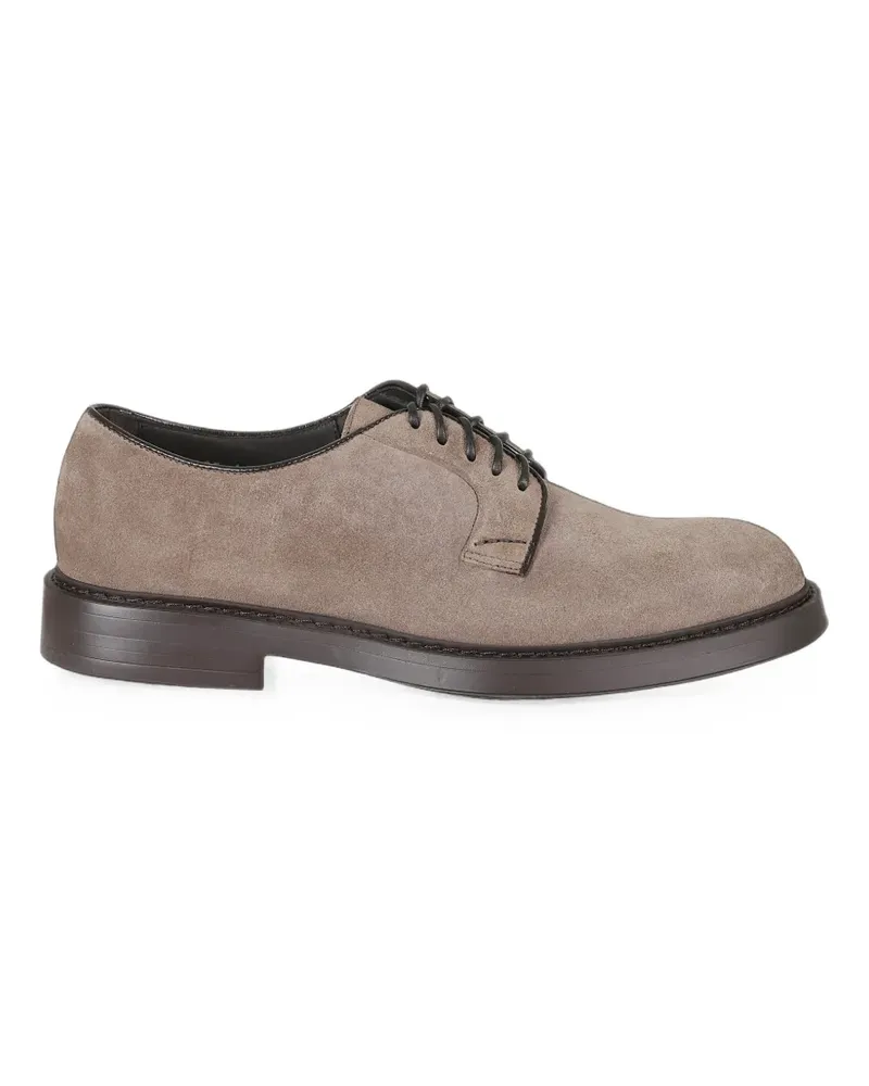 Doucal´s calf suede Derby shoes - Grau Grau