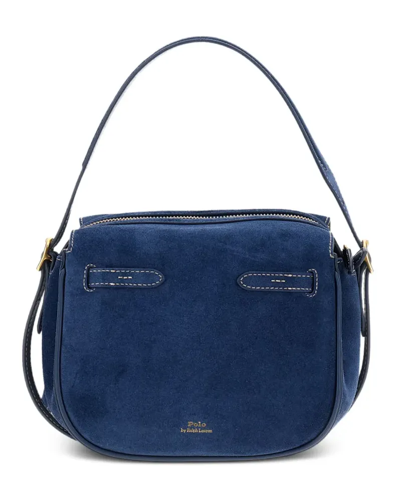 Ralph Lauren Wildleder-Schultertasche mit Schnallenhenkel - 870 BLUE 870