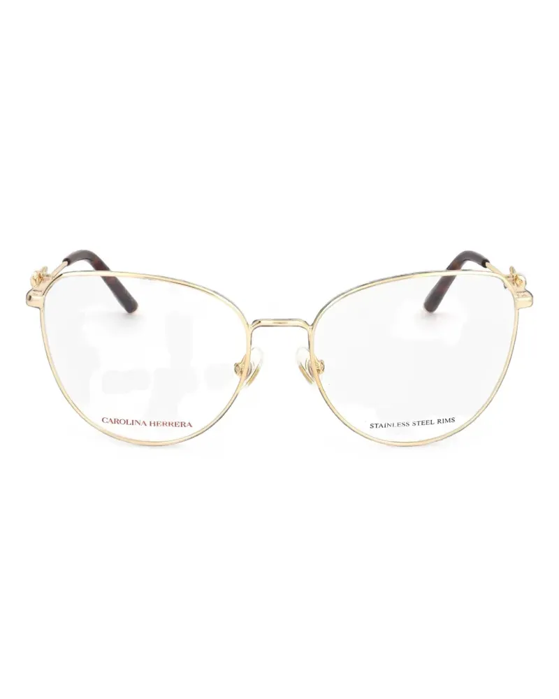 Carolina Herrera New York cat-eye frame glasses - Gold Gold