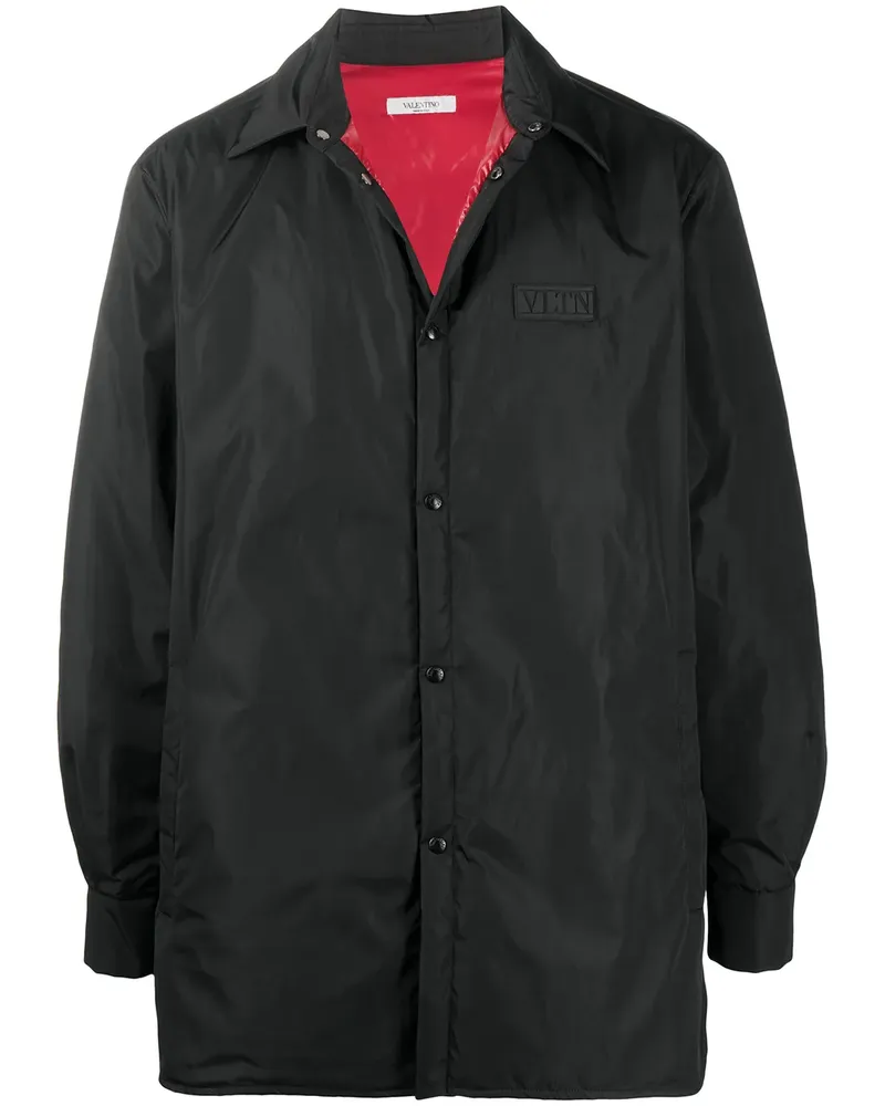 Valentino Garavani Hemdjacke mit VLTN-Patch - Schwarz Schwarz