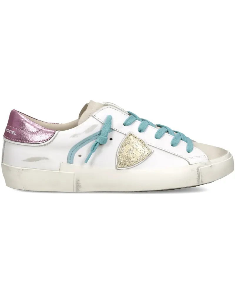 Philippe Model Sneakers mit Triangel-Logo - Weiß Weiß