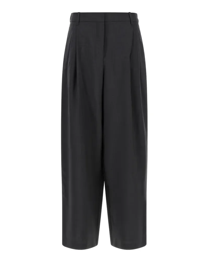 Max Mara Hose mit Bundfalten - Grau Grau