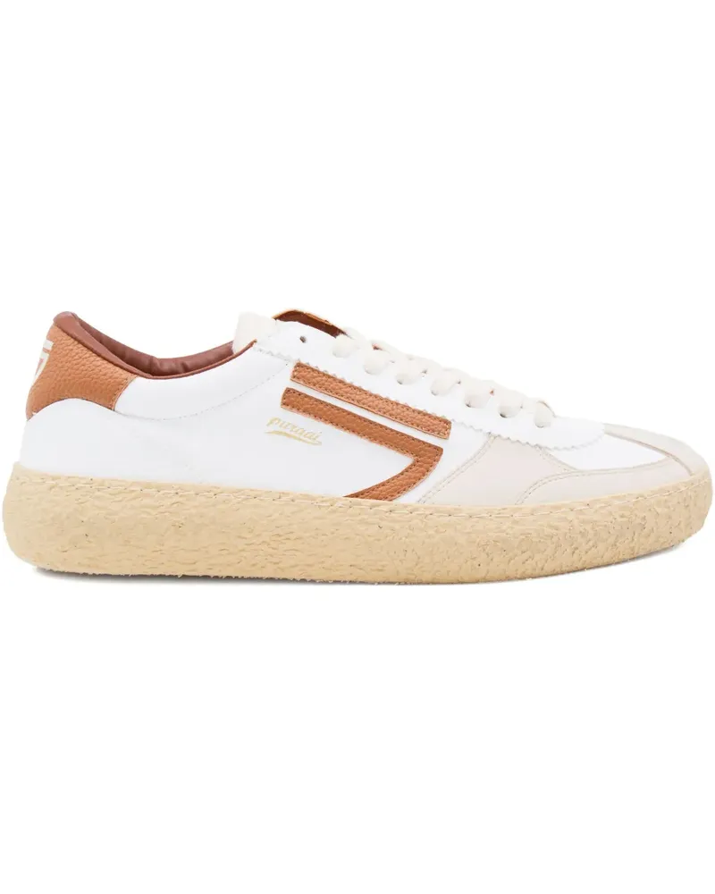 Puraai Sneakers mit Kontrasteinsätzen - Weiß Weiß