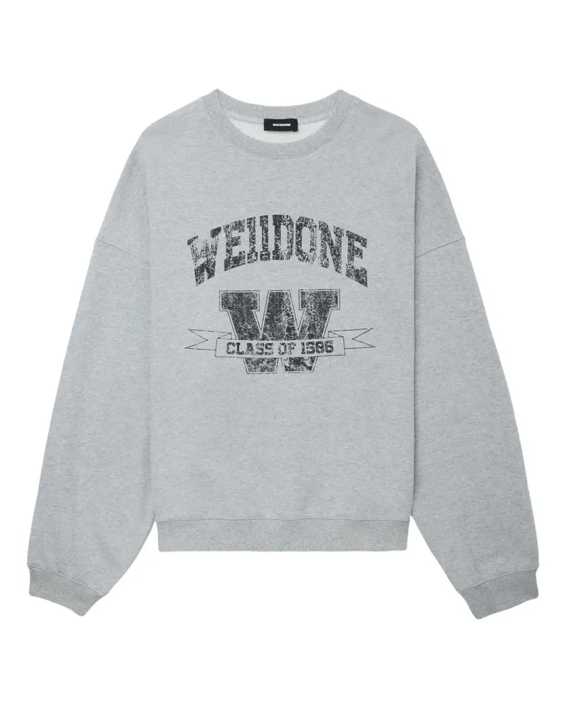 WE 11 DONE Sweatshirt mit grafischem Print - Grau Grau