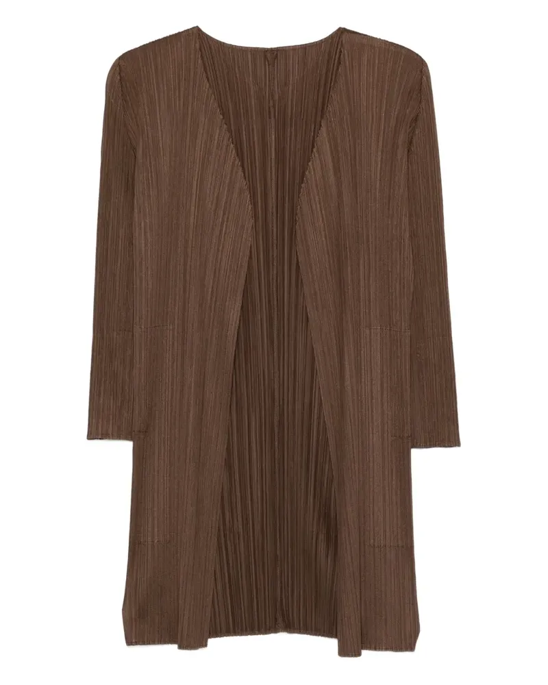 Issey Miyake pleated coat - Braun Braun