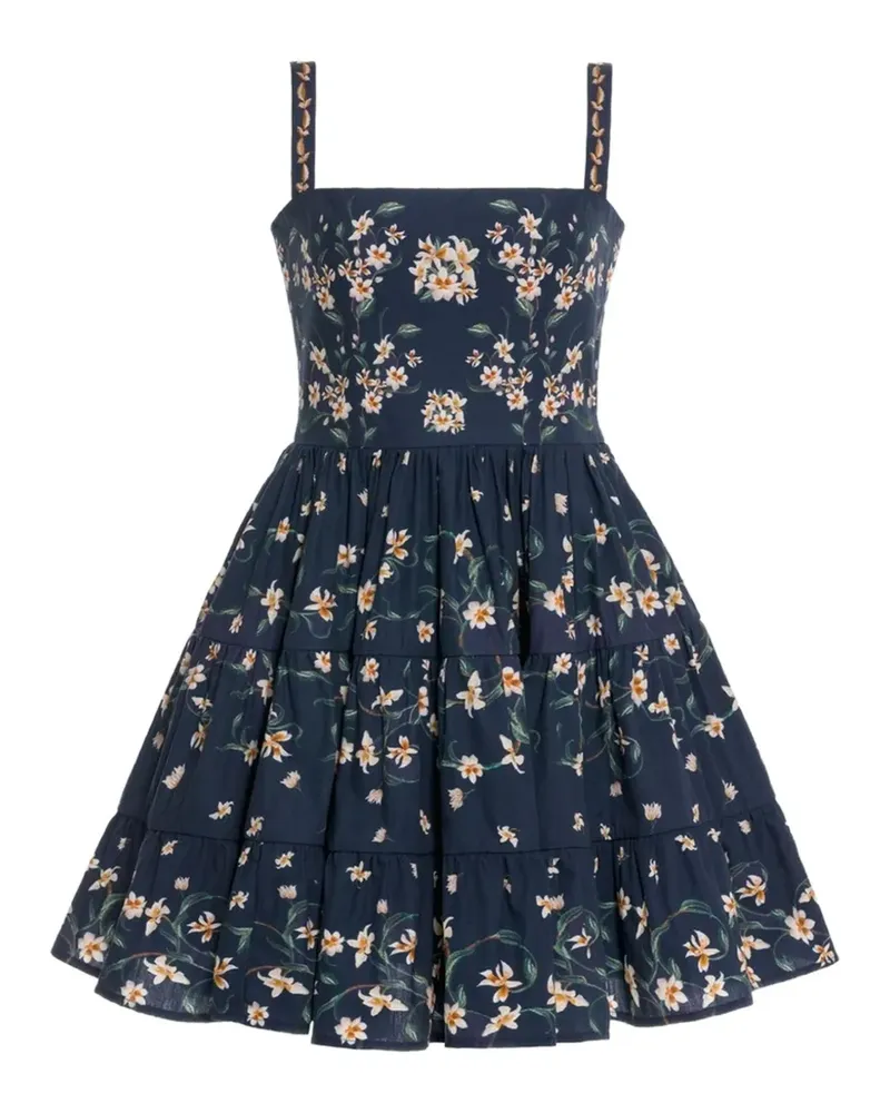 AGUA BENDITA Lima Promesa Minikleid mit Blumenprint - Blau Blau