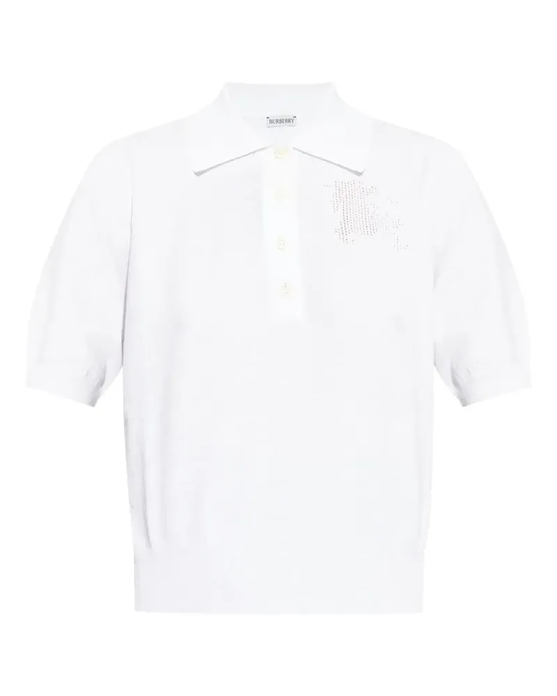 Burberry Poloshirt mit Logo - Weiß Weiß