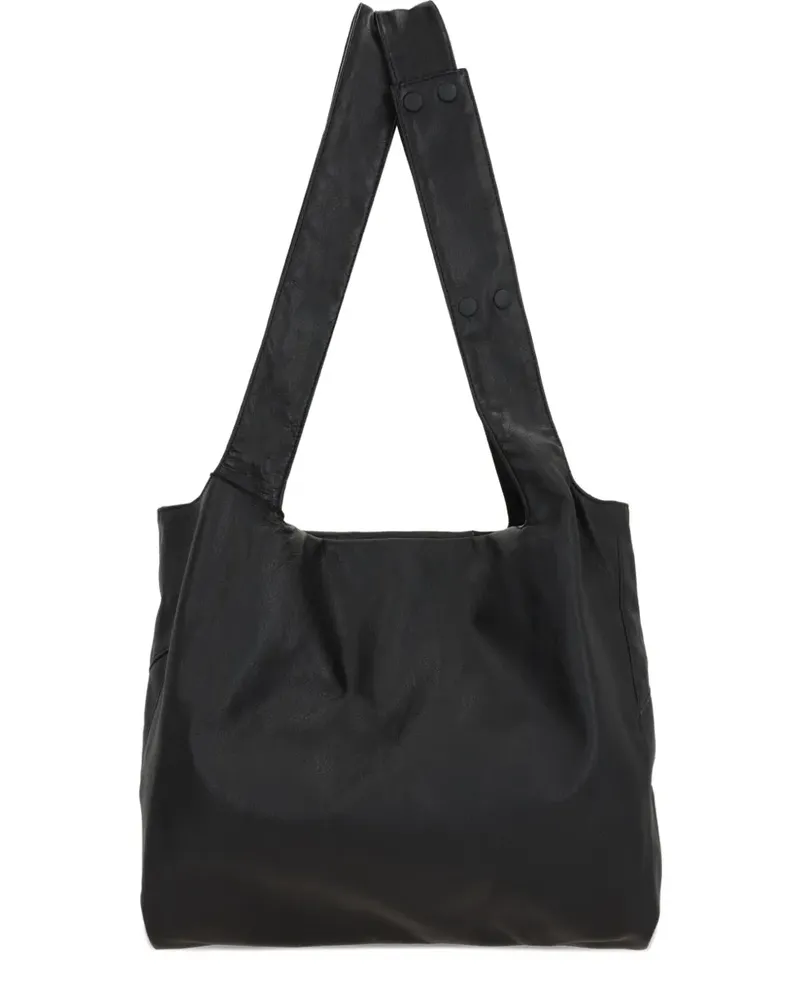 Yohji Yamamoto Tote Bag mit Detail - Schwarz Schwarz