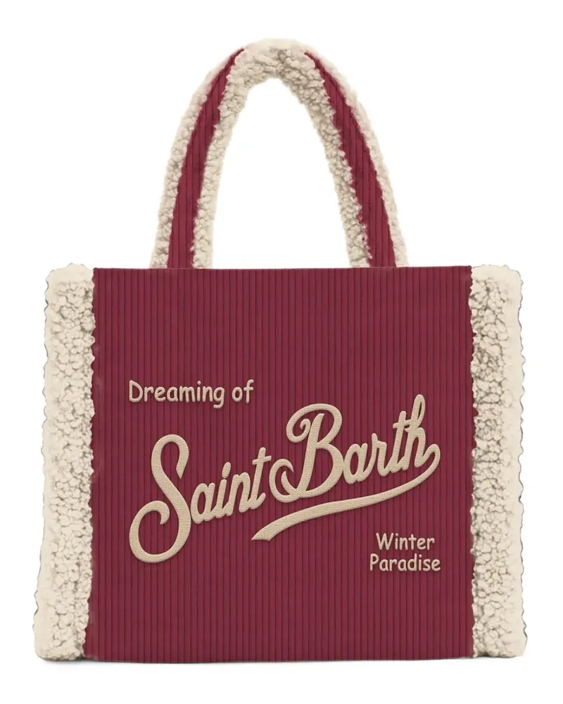 MC2 Saint Barth corduroy shearling-trim tote bag - Rot Rot