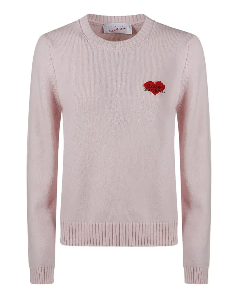 Giada Benincasa Heartbeat Pullover mit Intarsien-Muster - Rosa Rosa