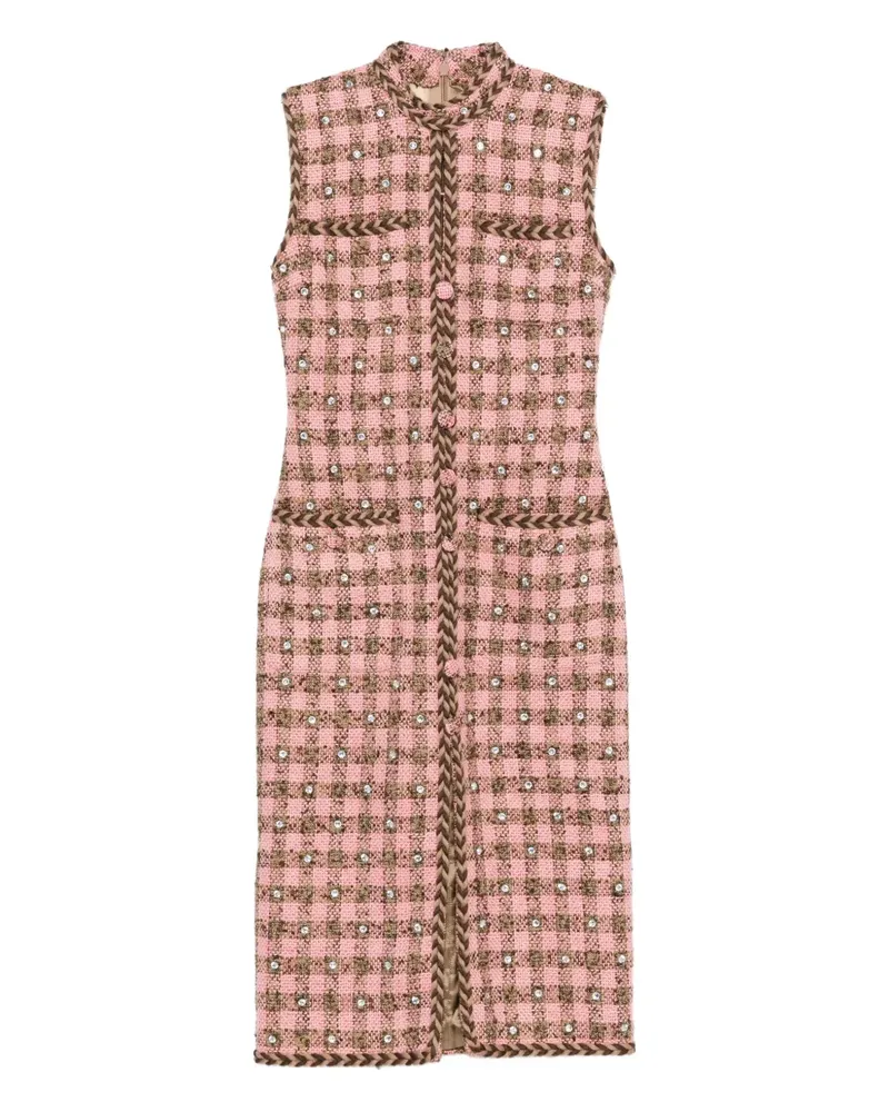 Giuseppe di Morabito Tweed-Kleid mit Karomuster - Rosa Rosa