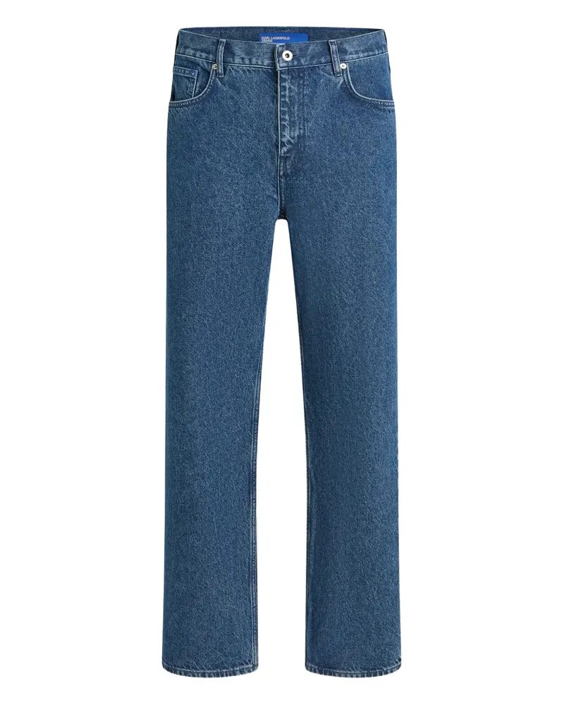 Karl Lagerfeld Jeans mit Logo-Patch - Blau Blau