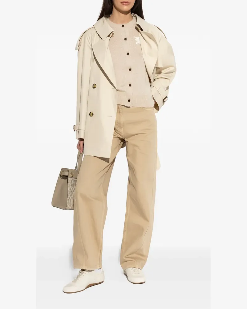 Burberry Fitzrovia belted double-breasted coat - Nude Nude