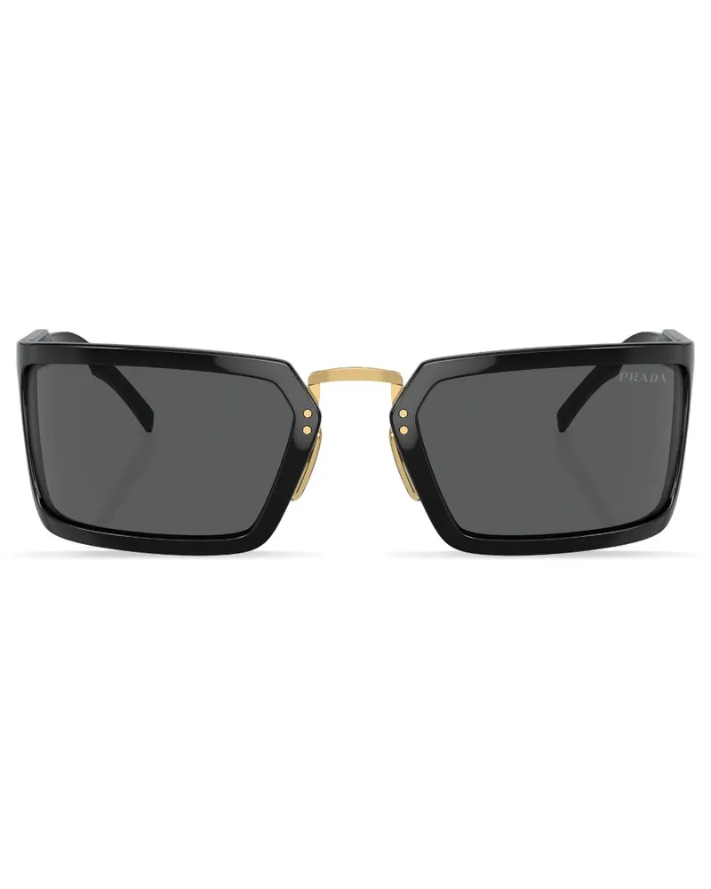 Prada Sonnenbrille mit Logo - Schwarz Schwarz