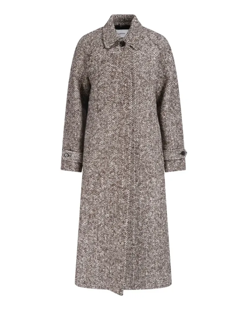 LARDINI x Sugar herringbone-pattern belted coat - Braun Braun