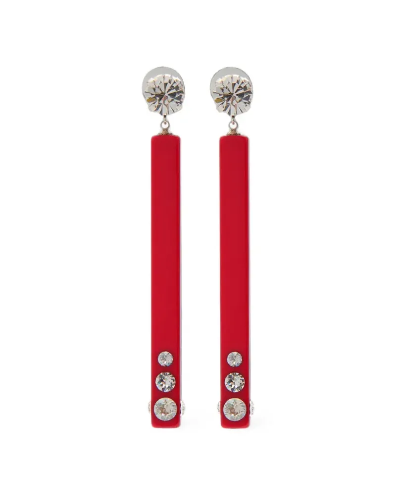 Isabel Marant Karlie crystal-embellished earrings - Rot Rot