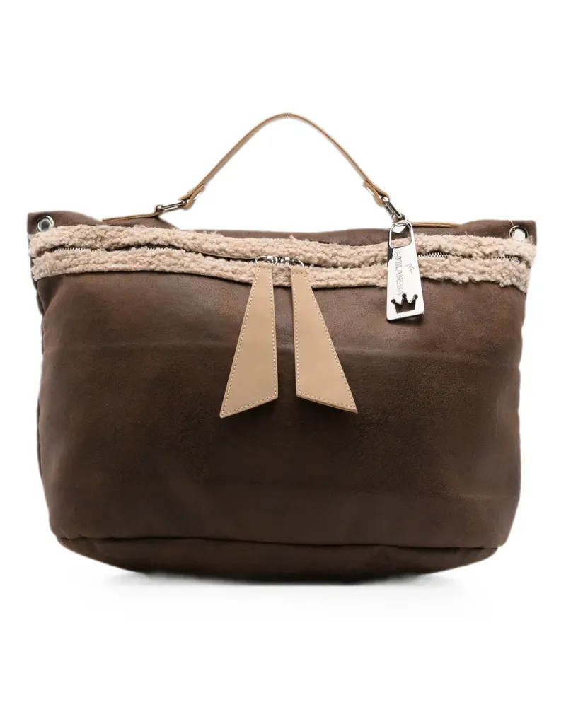 La Milanesa Handtasche mit Shearling - Braun Braun