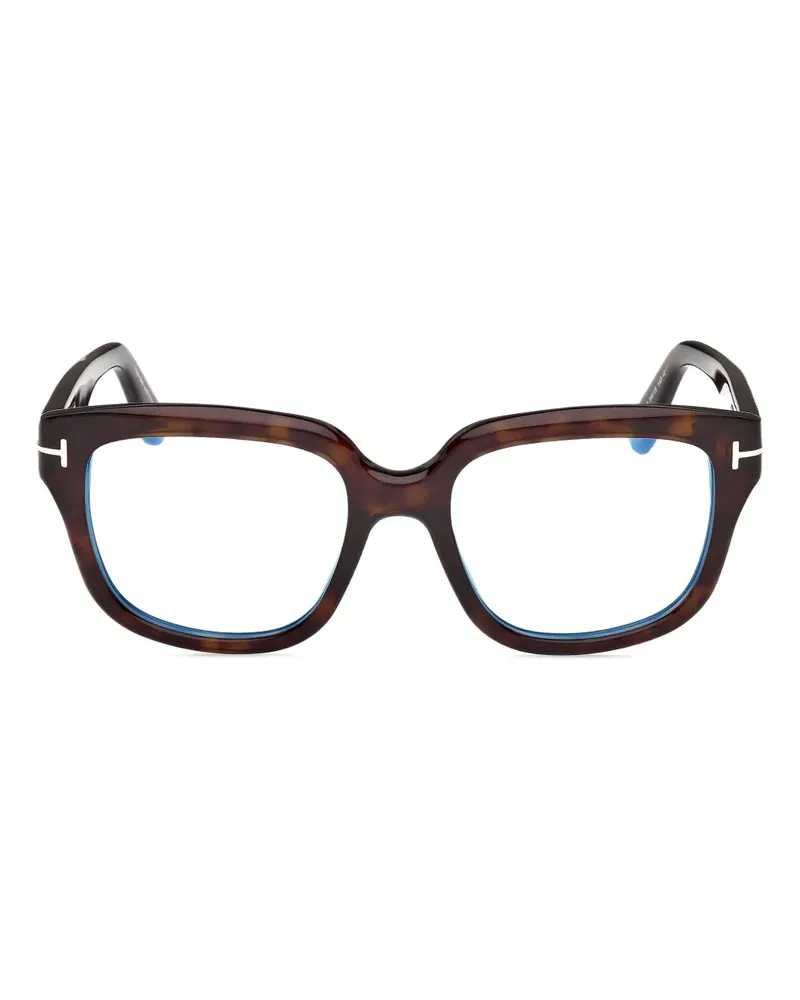 Tom Ford Brille mit eckigem Gestell - Braun Braun