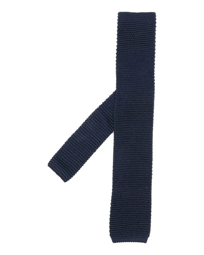 Brunello Cucinelli knitted silk tie - Blau Blau