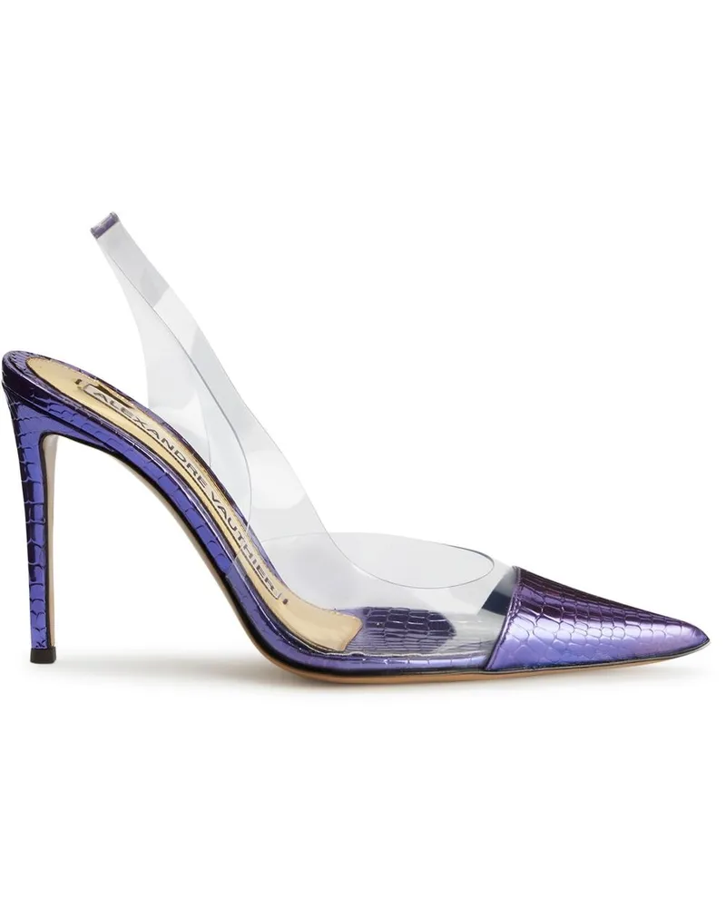 Alexandre Vauthier Pumps mit metallischem Finish 105mm Blau