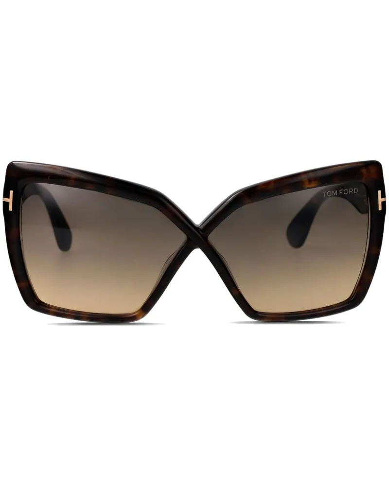Tom Ford Sonnenbrille mit Cat-Eye-Gestell - Braun Braun