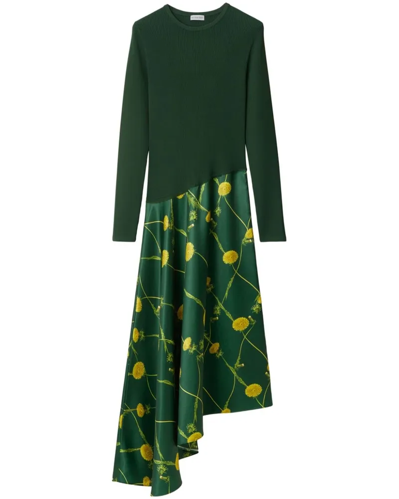 Burberry Dandelion Kleid mit asymmetrischem Rock - Grün Grün