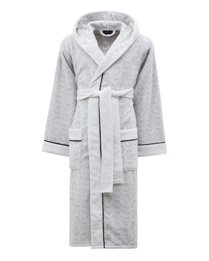 Philipp Plein Bademantel mit Kapuze - Grau Grau