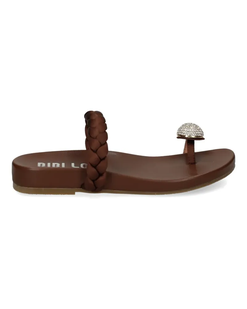 Bibi Lou braided rhinestone sandals - Braun Braun