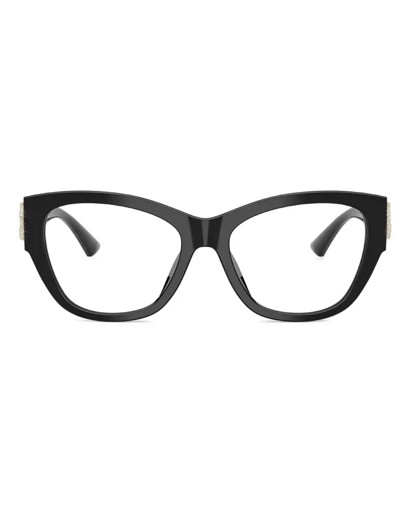 Jimmy Choo Cat-Eye-Brille mit Kristallen - Schwarz Schwarz