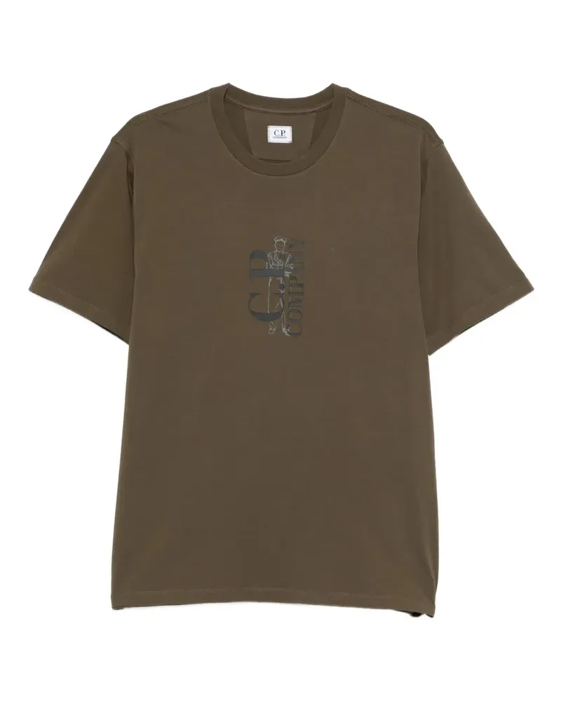 C.P. Company T-Shirt mit Logo-Print - Grün Grün