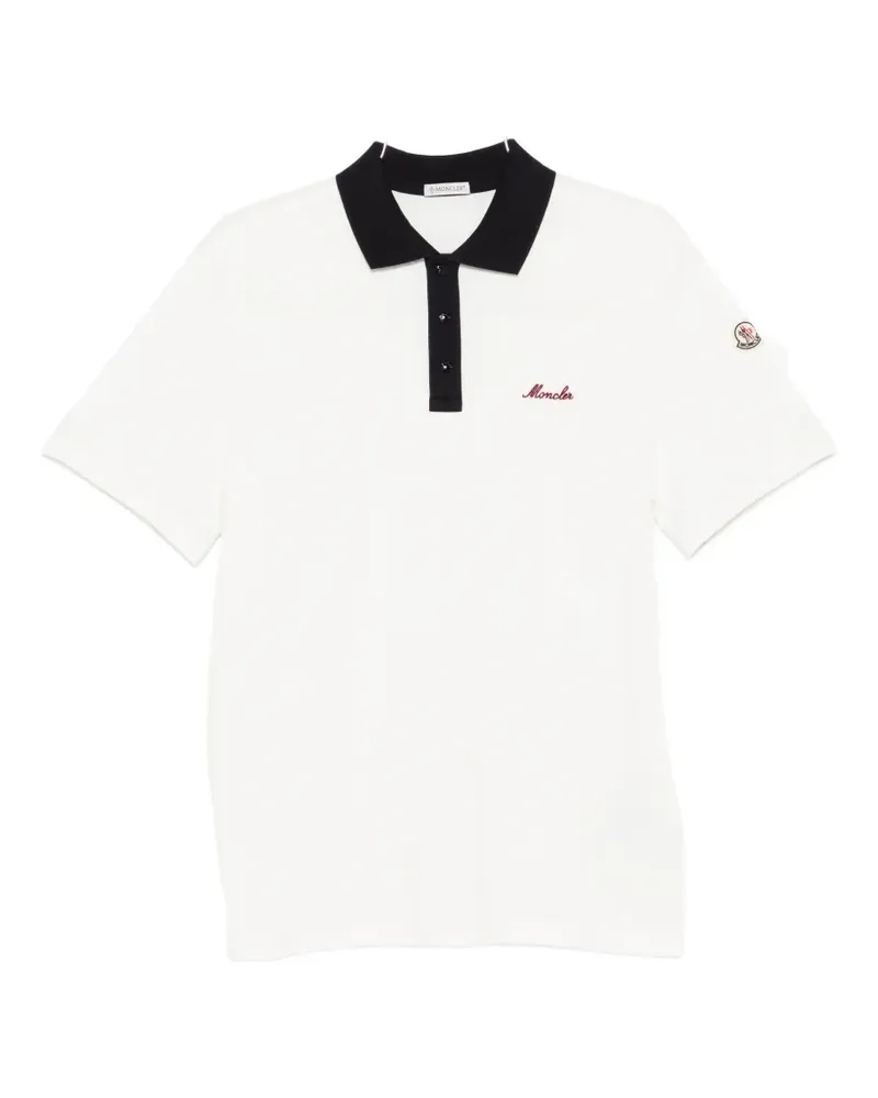 Moncler logo-patch polo shirt - Weiß Weiß