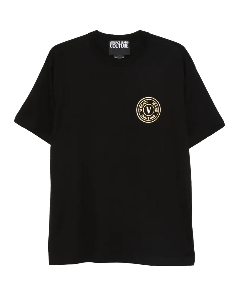Versace Jeans T-Shirt mit Logo-Detail - Schwarz Schwarz